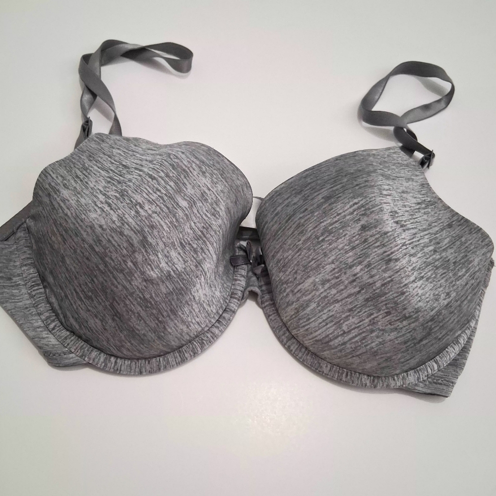 38D Silver Gray Padded Wired Bra
